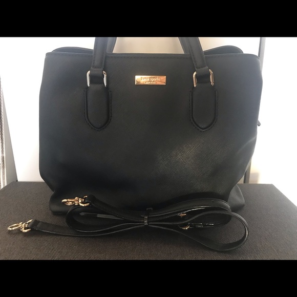 kate spade Handbags - Kate Spade black bag with crossbody strap